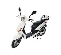 Tecnobike Shop Bici Elettrica a Pedalata Assistita Biciclette Elettroniche Alimentate Velocipede Vitale NJT-007 250W 20Ah 48V Batteria A Grafene Bluetooth (Bianco)