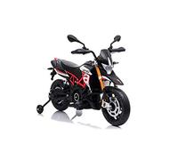 Tecnobike Shop Moto Elettrica per Bambini Motocicletta Dorsoduro 12V Luci Suoni LED Ruote in Gomma Eva (Rosso)