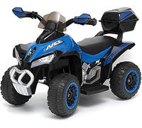 Tecnobike Shop Quad Moto Elettrico Per Bambini Mini Quad Deluxe 6V luci Suoni (Blu)