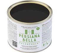 TecnoChalk® Persiana Bella Nuova Chalk Paint Extra Forte - Non Richiede Finitura - Ricolora Senza Carteggiare Persiane, Finestre, Porte e Infissi - Interno/Esterno - Colore Nero (500 ml)