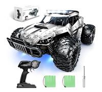 Tecnock Auto telecomandata 1:16 con faro e illuminazione del telaio, All Terrain Off Road RC Monster truck 2,4 GHz, 2 batterie per 60 minuti di autonomia - regalo per adulti e bambini