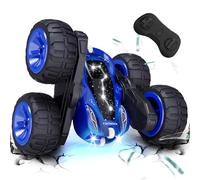 Tecnock Auto telecomandata 2025 con telecomando da 2,4 GHz, a 360° Flip Stunts Rc Auto Monster truck con luce colorata a partire dai 6 ai 12 anni, giocattolo all'aperto regalo per bambini