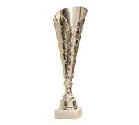 tecnocoppe Coppa Premio Sportiva 38,5 cm Argentata con Base in Marmo e Targhetta Personalizzabile Omaggio