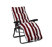 TECNOCUCI Cuscino Imbottito per Sdraio con poggiapiedi (160x45cmx10cm) - 100% Made in Italy - Ricambio Cuscino Ideale per Sdraio da Giardino