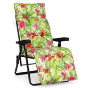 TECNOCUCI Cuscino Imbottito per Sdraio con poggiapiedi (160x45cmx10cm) - 100% Made in Italy - Ricambio Cuscino Ideale per Sdraio da Giardino