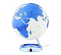 Tecnodidattica - Mappamondo Light&Colour Hot Blue | Luminoso, girevole, con cartografia Politica aggiornata | Lampada di design | Diametro 30 cm