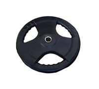 TECNOFIT - Disco Peso Acciaio Gommato 30 MM 3 Maniglie 2.5 KG