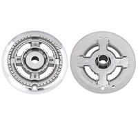 Tecnogas - Bruciatore Spartifiamma Tripla corona originale Sabaf completo di copertura smaltata nera opaca per cucina piano cottura - SBF055/OP