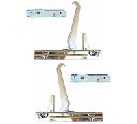 Tecnogas - Kit 2 cerniere destra e sinistra 165 x 32 mm. complete di 2 portarulli per porta forno con doppio vetro - KCF5995