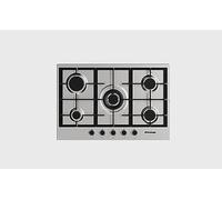 Tecnogas Linea Next FNQ7TGX Piano Cottura Incasso 75 cm Acciaio INOX Comandi frontali 5 fuochi di cui 1 tripla corona Dispositivi di Sicurezza, Accensione sotto manopola, Griglie in Ghisa