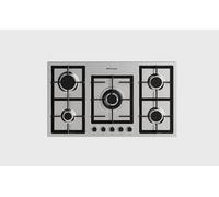 Tecnogas Linea Next PN90GVF5TGX, Piano Cottura Incasso, 90 cm., Acciaio INOX, Comandi frontali, 5 fuochi di cui 1 tripla corona, Dispositivi di Sicurezza, Accensione sotto manopola, Griglie in Ghisa