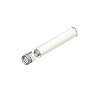 Tecnogas - Prolunga Coassiale 51093 in Alluminio con Manicotto Fascetta e Giunto Ø 60-100 mm Lunghezza 100cm
