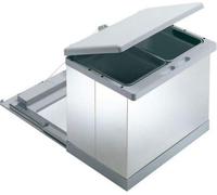 TECNOINOX Pattumiera per Raccolta differenziata, Secchi 10+10 Litri, 33x31x38 cm