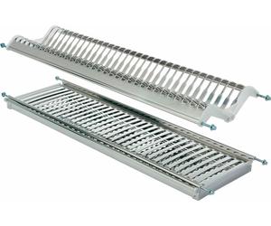 TECNOINOX Scolapiatti da Incasso con Raccogli gocce Estensibile per Mobili Pensili Lunghezza 71-75 cm in Acciaio Inox - Inoxmatic