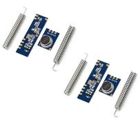 TECNOIOT 2 Pezzi Trasmettitori Ask STX882 + Ricevitore SRX882 + 2 pz Antenne 433 MHz 100 Metri