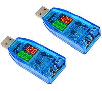 TECNOIOT 2pcs Dual LED DC-DC 5V a 1V-24V USB Step Up Down Buck Boost Alimentatore convertitore