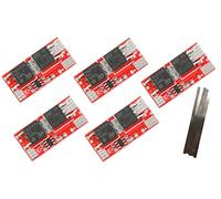 TECNOIOT 5 pièces 1S 10A 4.2V Li-Ion Lithium 18650 BMS PCM Carte de Protection de batterie de Charge + 5 pièces Bande de Nickel