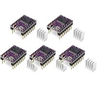 TECNOIOT 5pcs Stepstick DRV8825 Stepper Motor Driver Reprap RAMPS Replace A4988 | 5 Pezzi DRV8825 modulo di Controllo del Motore Passo-Passo a 5 Strati con Mini dissipatore di Calore per Stampante 3D