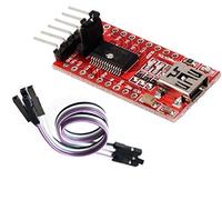 TECNOIOT FTDI FT232RL USB to TTL Serial Converter Adapter Module 5V and 3.3V + Cable |FTDI FT232RL Modulo adattatore convertitore seriale USB a TTL 5V e cavo 3.3V + cable