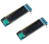 TECNOIOT x2pcs 0.91 inch Blue 128X32 OLED LCD LED Display Module| 2 pz 0.91 Pollici 128x32 IIC I2C Display OLED LCD Blu Fai da Te Modulo OLED SSD1306 Driver IC DC 3.3 V 5 V per Arduino