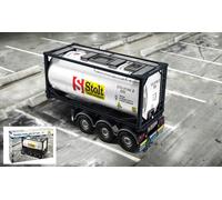 Italeri 3929 Tecnokar Trailer With 20' Tank Model Kit rimorchio camion plastica Scala 1:24