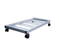 Tecnokit: Carrello portapiante Rettangolare, in Acciaio, Sottovaso con Ruote, Cotto o Alluminio, Disponibile in 3 Diverse Misure. (60x30, Alluminio)