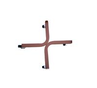 Tecnokit: Carrello portapiante, Varie Dimensioni, con Ruote industriali Ø 5 cm, Struttura in Acciaio, Adatto per Interni ed Esterni, Giardinaggio. (Ø cm 25, Cotto)