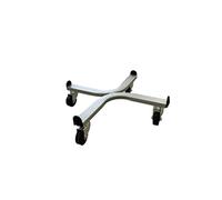 Tecnokit: Carrello portapiante, Varie Dimensioni, con Ruote industriali Ø 5 cm, Struttura in Acciaio, Adatto per Interni ed Esterni, Giardinaggio. (Ø cm 25, Alluminio)