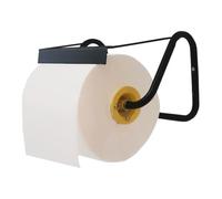 Tecnokit dispenser porta rotolo carta da muro, per bobine carta industriali asciugatutto, accessori montaggio inclusi cm 40x30x23 (Nero)