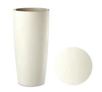 Tecnokit Erba Vaso Alto per Piante da Interno ed Esterno Design Moderno con Effetto Cemento Mandorla e Antracite Fioriera Alta con Sottovaso Musa Matte 35x70 e 35x90 (Mandorla, cm 35x90)
