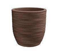 Tecnokit Nicoli vaso in resina rotazionale Rhea Elegance, per interno ed esterno, resistente raggi UV, fioriera a ciotola diametro cm 30 e cm 40 (Ø cm 30x30h, corten)