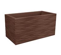 Tecnokit Nicoli vaso rettangolare rotazionale in resina Cassetta Elegance, per interni ed esterni, fioriera grande dimensioni cm 60x30x30 cm 80x40x40 (80x40x40, Corten)