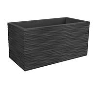 Tecnokit Nicoli vaso rettangolare rotazionale in resina Cassetta Elegance, per interni ed esterni, fioriera grande dimensioni cm 60x30x30 cm 80x40x40 (60x30x30, Antracite)