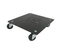 Tecnokit Portavasi da Interno con Ruote Heavy Duty - Carrello Porta Vasi in Lamiera Zincata da 120 kg di Portata - Sottovaso con Ruote Girevoli e Freno, Pronto all’Uso, Dimensioni cm 30x30x8 (Nero)