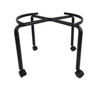 Tecnokit Support de Fût à Huile - Chariot Porte-Tout Pour Huile - Conteneur en Acier avec Roulettes - Support Conteneur Huile Haut - 30L - Diamètre Intérieur 32 cm - Noir