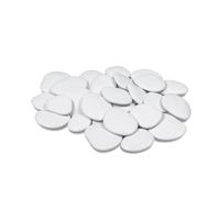 Tecnokit Tera Pietre pianche per vasi e acquari, ciottoli Decorativi Colorati in plastica, sassolini da Giardino Bianchi, Dimensioni 3-4 cm (Large, Bianco)