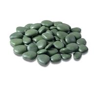 Tecnokit Tera Pietre Verdi per vasi e acquari, ciottoli Decorativi Colorati in plastica, sassolini da Giardino, Dimensioni 3-4 cm (Small, Verde)