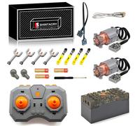 Tecnologia da 18 pezzi Power Functions Telecomando di velocità regolabile, batteria al litio ricaricabile e motore M ad alta velocità compatibile con Lego Technic, app (L motore × 2)