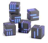 Tecnologia dei Dadi in Metallo, DND D6 Dice Set, Dadi da Gioco ZHOORQI Nuovo Concetto di Dadi per Dungeons and Dragons e altri Giochi da Tavolo(D6-Glitter Blue)