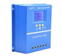 Tecnologia di controllo della carica solare, 80 A, 100 A, 12 V-48 V, caricatore fotovoltaico con schermo LCD, doppia porta USB, 7 modalità di funzionamento per batteria Seal GEL Flood blu (80 A)