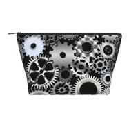 Tecnologia di rendering dei metalli per ingranaggi Arte digitale, Borsa da toilette Borsa per trucco Borsa per cosmetici Borsa da toilette da viaggio portatile