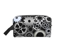 Tecnologia di rendering in metallo Gear Digital Art, organizer per cosmetici di grande capacità, borsa da viaggio per il trucco da donna