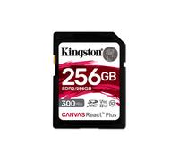 Kingston Technology 256GB Canvas React Plus SDXC UHS-II 300R/260W U3 V90 for Full HD/4K/8K