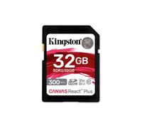 Tecnologia Kingston 32 GB Canvas React Plus SDHC UHS-II 300R/260W U3 V90 per Full HD/4K/8K - Nouvo