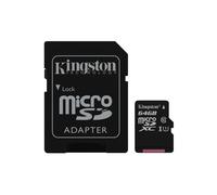 KINGSTON MICRO SD 64GB CLASSE 10 SCHEDA MEMORIA APPLE IPHONE CANVAS SELECT