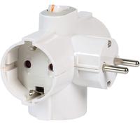 Adattatore triplo Fanton spina schuko + 3 presa schuko bianco 82260