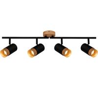 BRILONER - Lampada da soffitto, Plafoniera, Lampada, Applicazione in legno, Girevole, Lampada da soggiorno, Lampada da camera da letto, Lampada da cucina, Legno nero