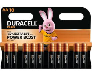 Tecnomat BATTERIE DURACELL STILO AA LR6 PLUS 100 CON TECNOLOGIA POWERBOOST CONFEZIONE 10 PZ