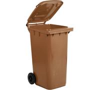 Tecnomat BIDONE CARRELLATO MOBILPLASTIC 240 l MARRONE CON COPERCHIO