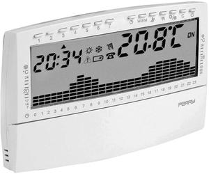 Tecnomat CRONOTERMOSTATO PERRY CR018 SETTIMANALE DIGITALE DA PARETE COLORE BIANCO SLIM